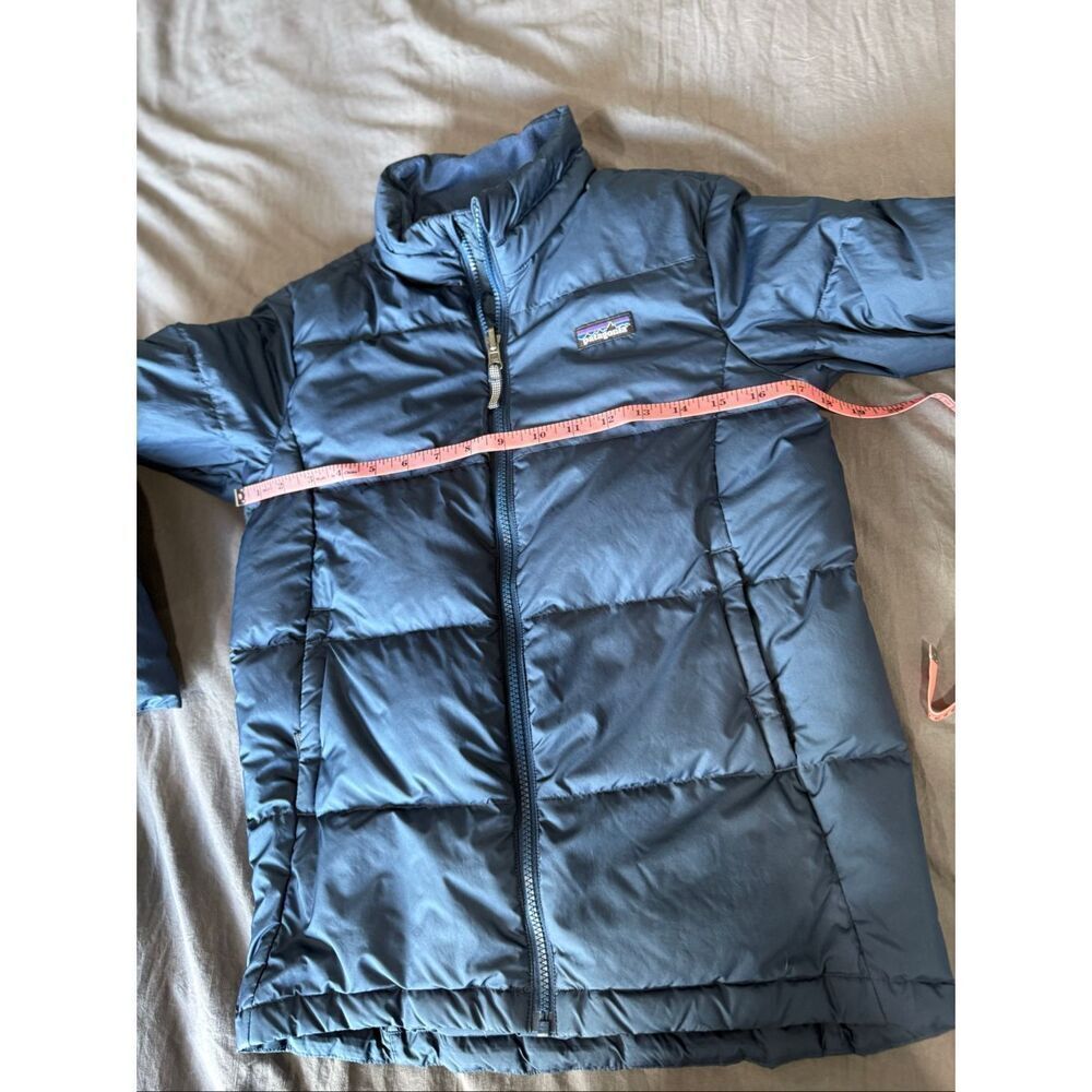Patagonia Vintage Goose Down Blue Puffer Jacket Boys  Medium - Picture 6 of 13